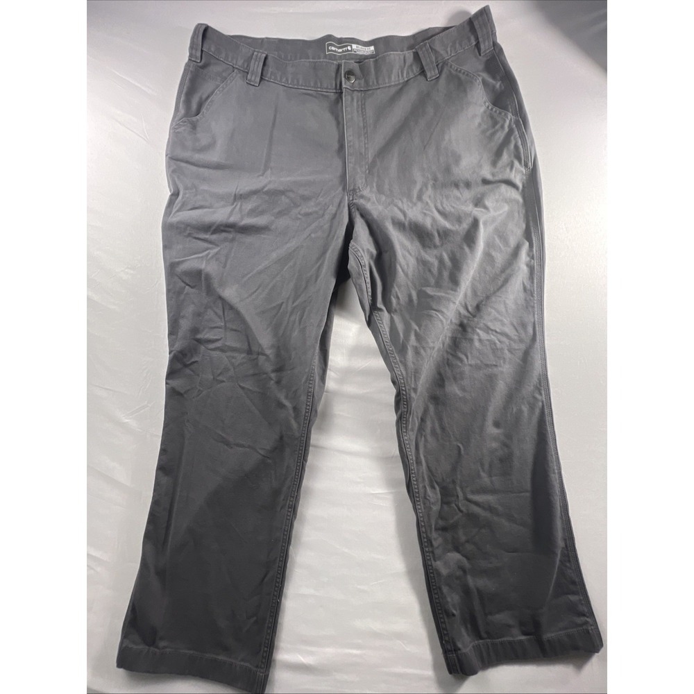 Carhartt Rugged Flex Relaxed Fit Canvas Work Pants Mens Size 42x30 Gray